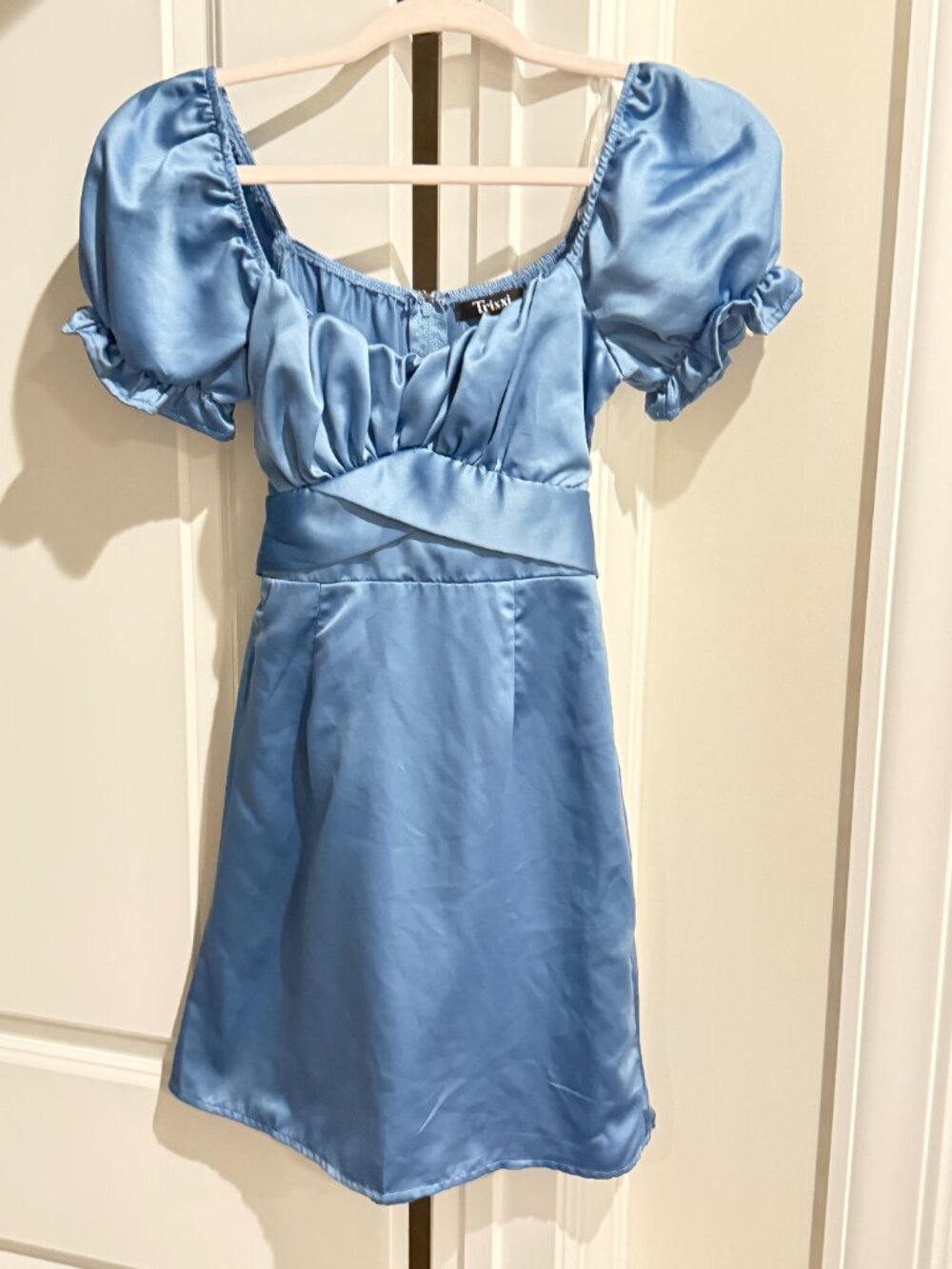Trixxi blue satin mini dress XXS